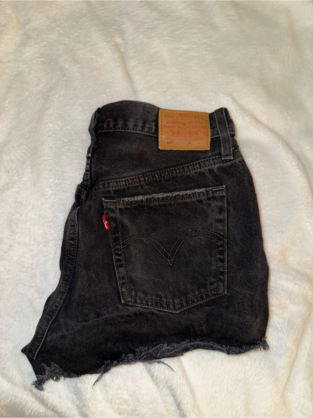 Levi's 501 Black Denim Cutoff Shorts